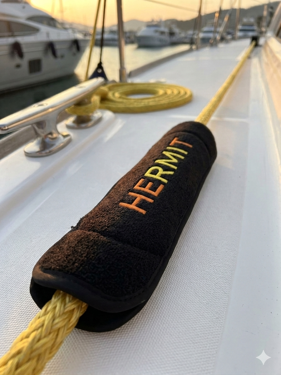 Personalized Boat Name Chafe Guards - Plush  Heavy Duty Protection